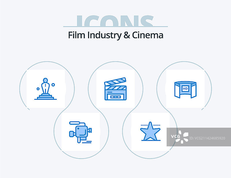 电影蓝色图标包5图标设计屏幕图片素材