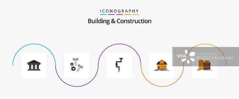 建筑和建筑平5图标包图片素材