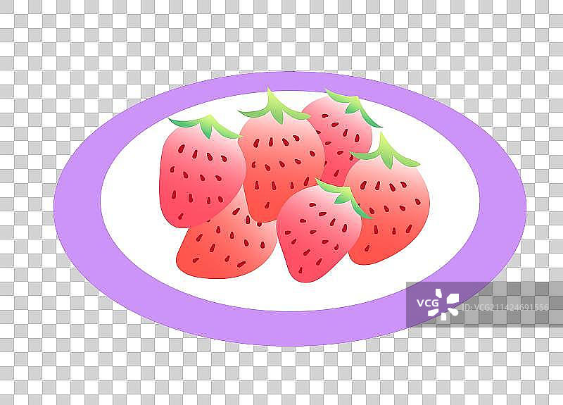 草莓果盘元素图片素材