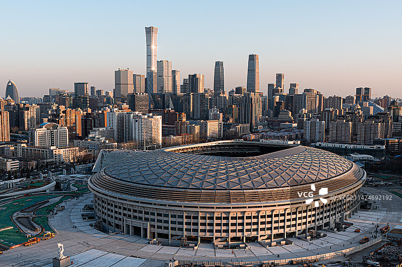 新工体与北京CBD图片素材