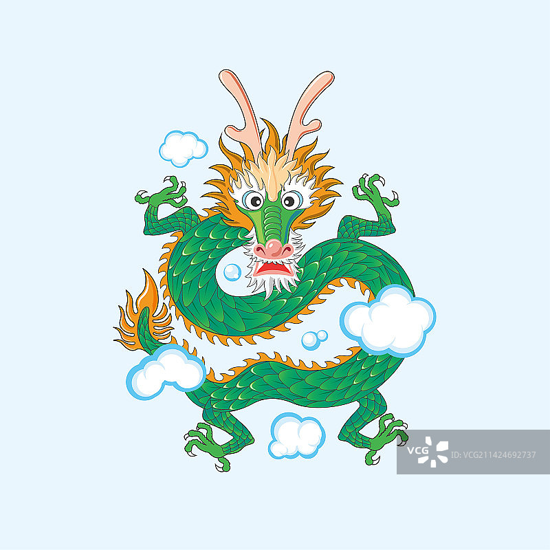 矢量卡通中国龙图片素材