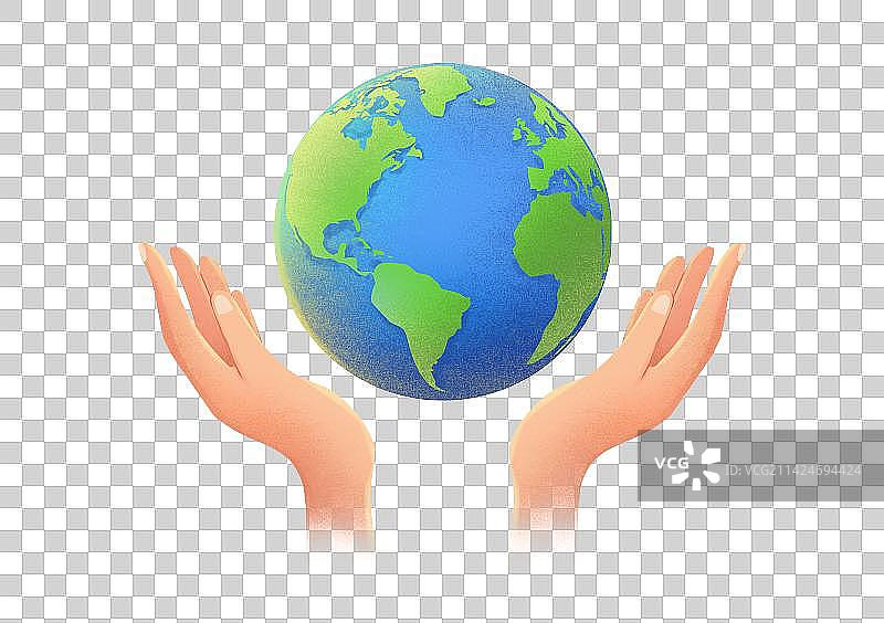 双手托举地球节约用电地球一小时保护环境低碳生活图片素材
