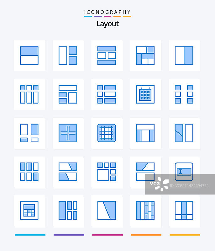 创意布局蓝色图标包，如布局等图片素材