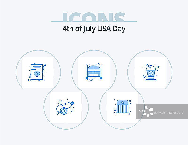 美国蓝色图标包5图标设计：瓶子日图片素材