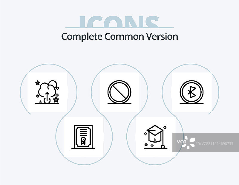 通用版线条图标包5个图片素材