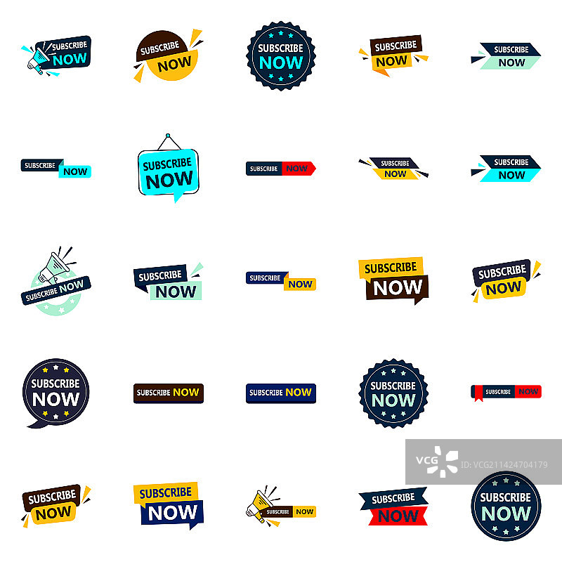 25款独特的立即订阅设计图片素材