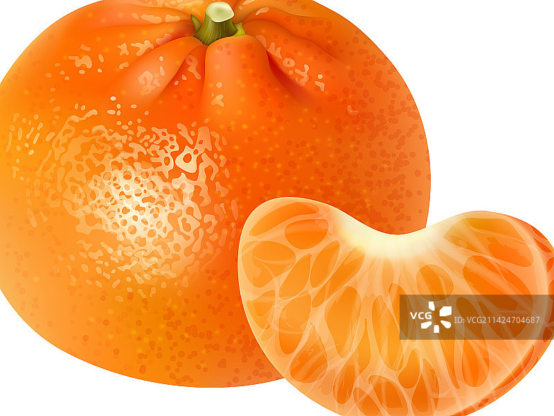 逼真的橘子水果组合图片素材