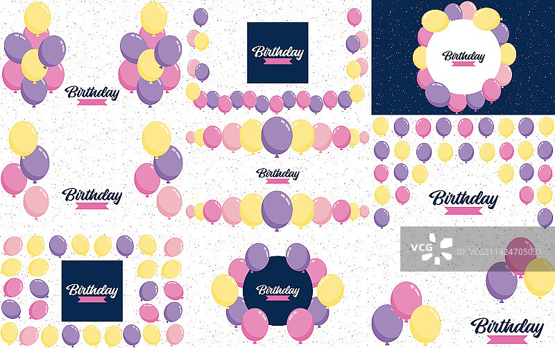 逼真蛋糕生日快乐设计图片素材