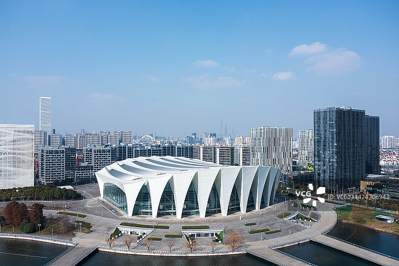 航拍上海东方体育中心图片素材