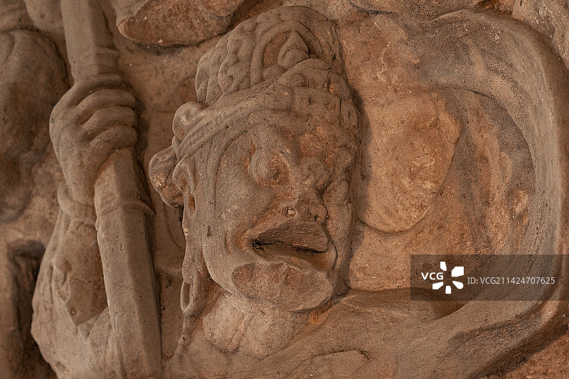 大足石篆山石刻 毗卢释迦弥勒龛图片素材