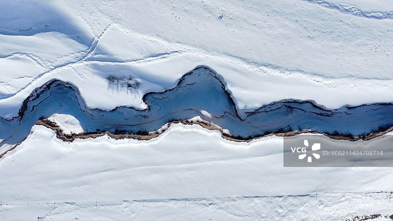 雪域高角度视图图片素材