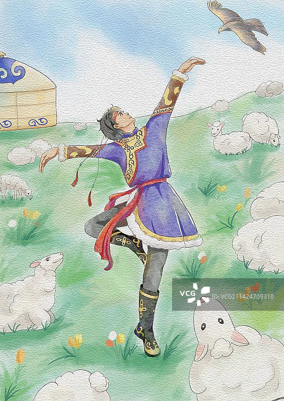 蒙古舞图片素材