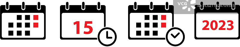 日历图标：提醒时间图标图片素材