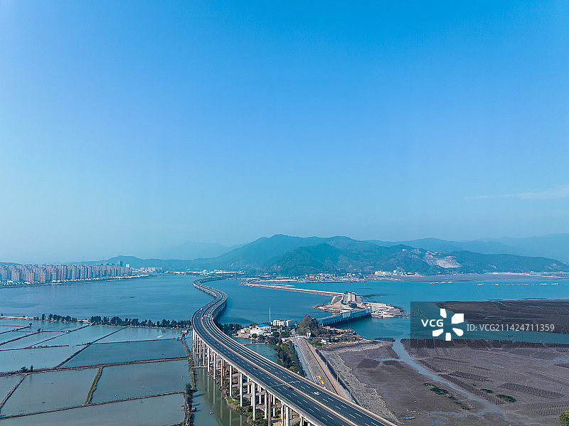 福建福州罗源湾特大桥组图图片素材