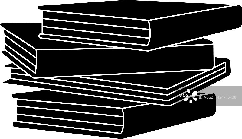 书籍剪影教育符号图片素材