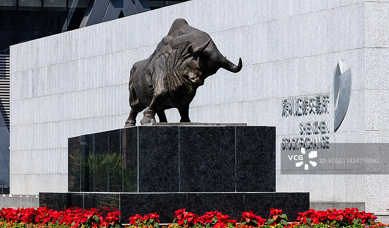 深圳证券交易所门前广场景观图片素材