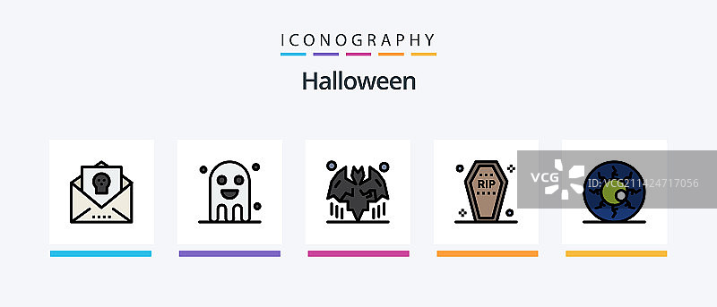 万圣节线性填充5图标包图片素材