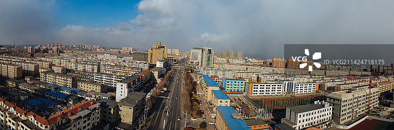 大石桥市 地标 航拍 丽华国际酒店 国际中心 鹏源大厦图片素材