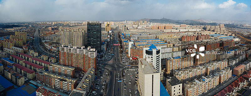 大石桥市 地标 航拍 丽华国际酒店 国际中心 鹏源大厦图片素材