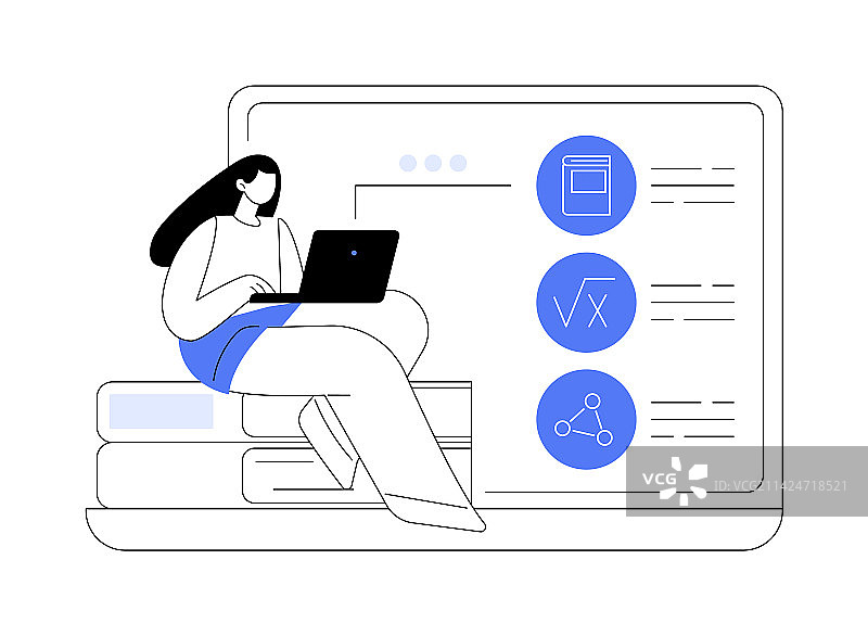 在线学校平台抽象概念图片素材