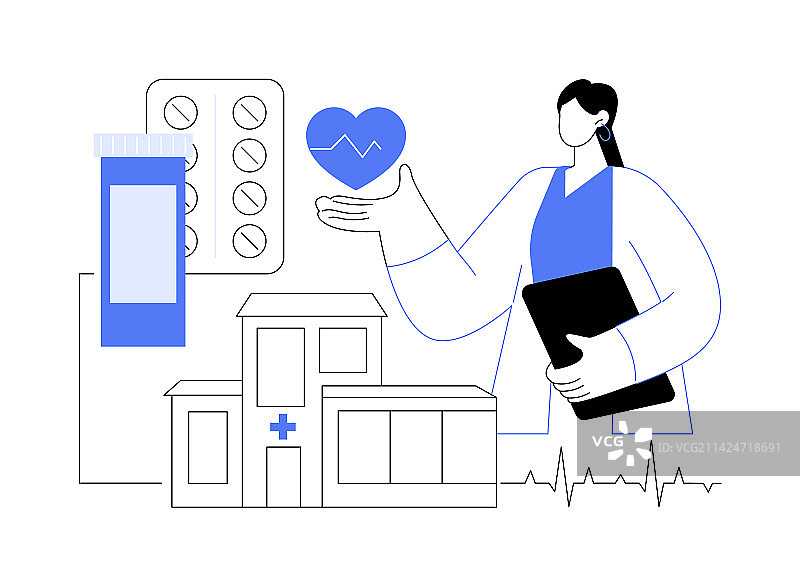 心脏疾病治疗抽象概念图片素材