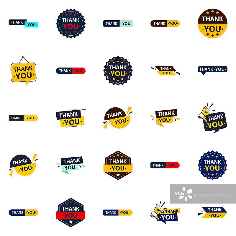25个表达感谢的专业元素图片素材