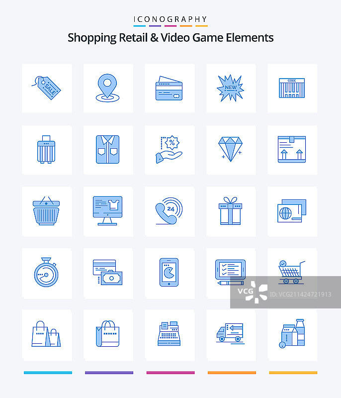 创意购物零售和视频游戏元素图片素材