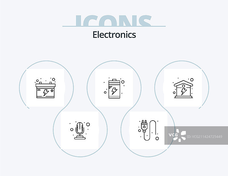 电子产品线性图标包5图标设计图片素材