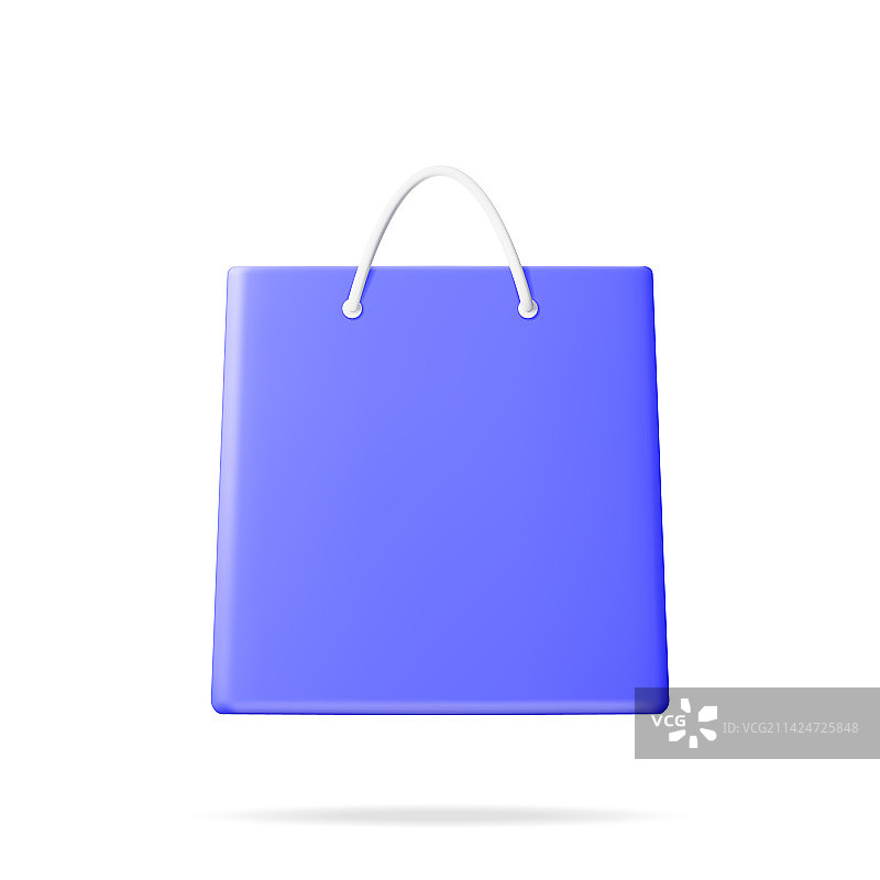 3D白色购物袋图片素材
