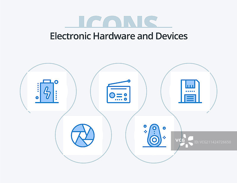 蓝色设备图标包5光盘设计图片素材