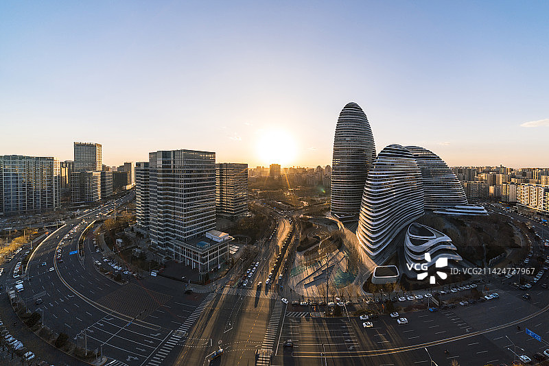 望京夜色图片素材