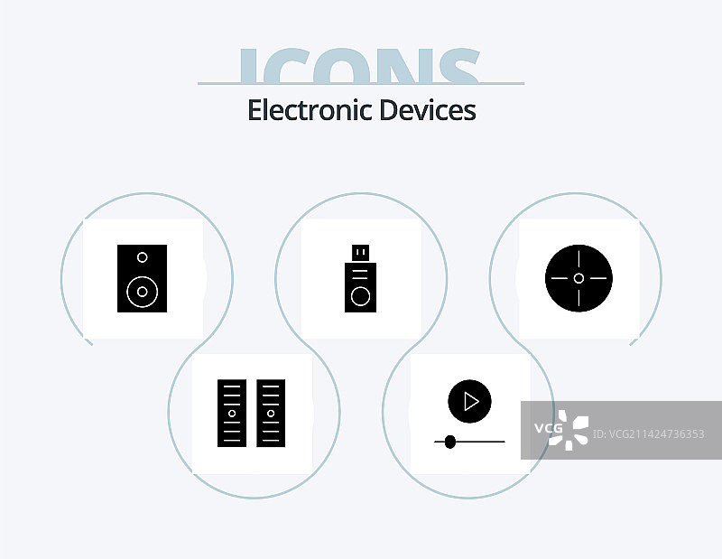 设备标志图标包（5个装，含小工具图标）图片素材
