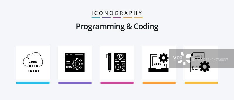 编程和编码符号图标包图片素材