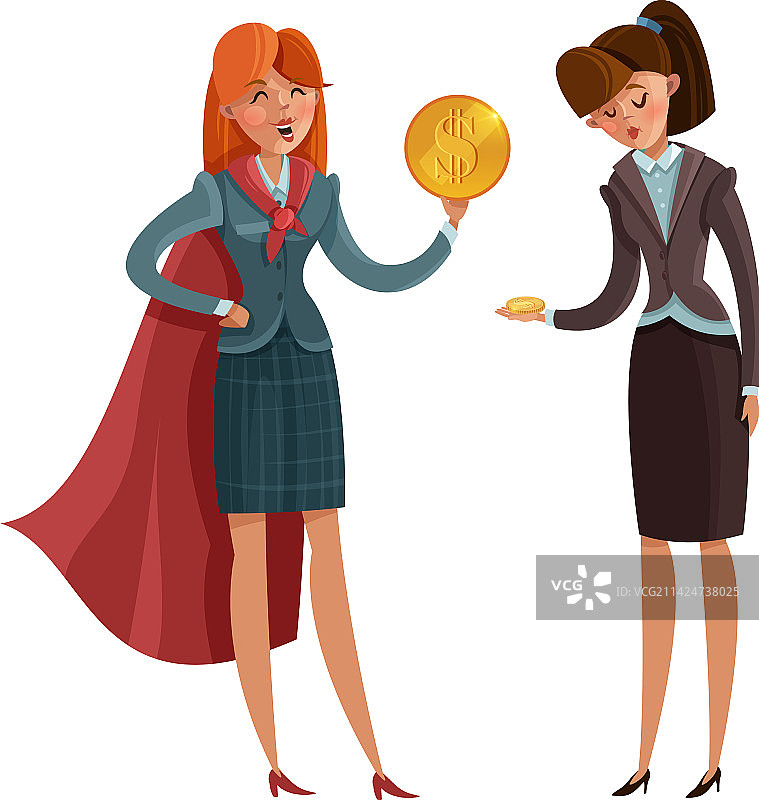 成功与失败女商人构图图片素材