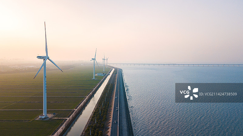 海边风车图片素材