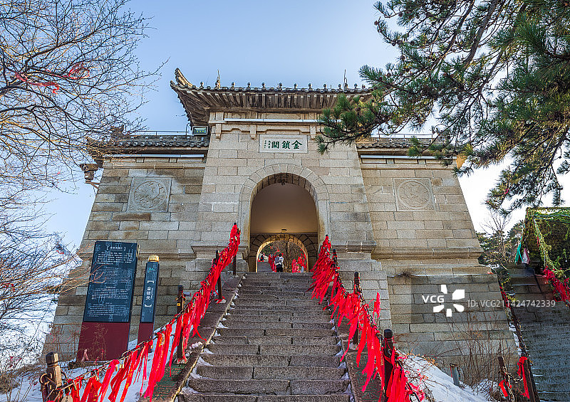 金锁关（拍摄于陕西华山）图片素材