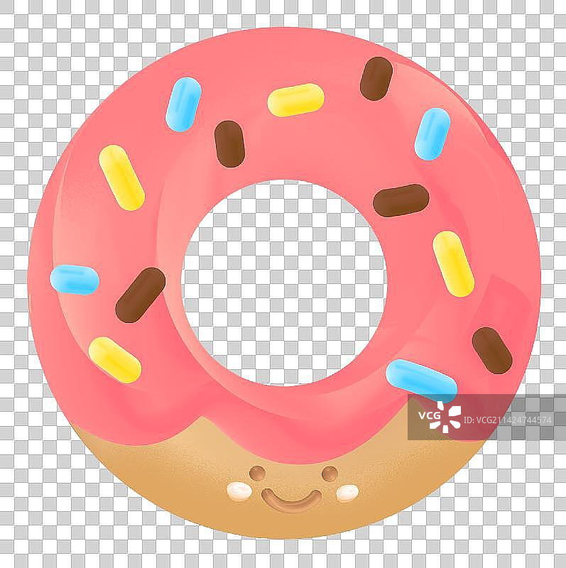手绘甜甜圈插画元素图片素材