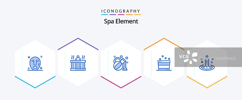 SPA元素25个蓝色图标包图片素材