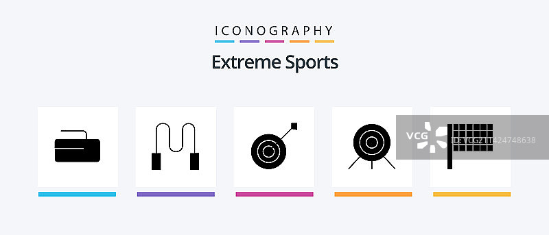 运动字形5图标包，包括运动图片素材
