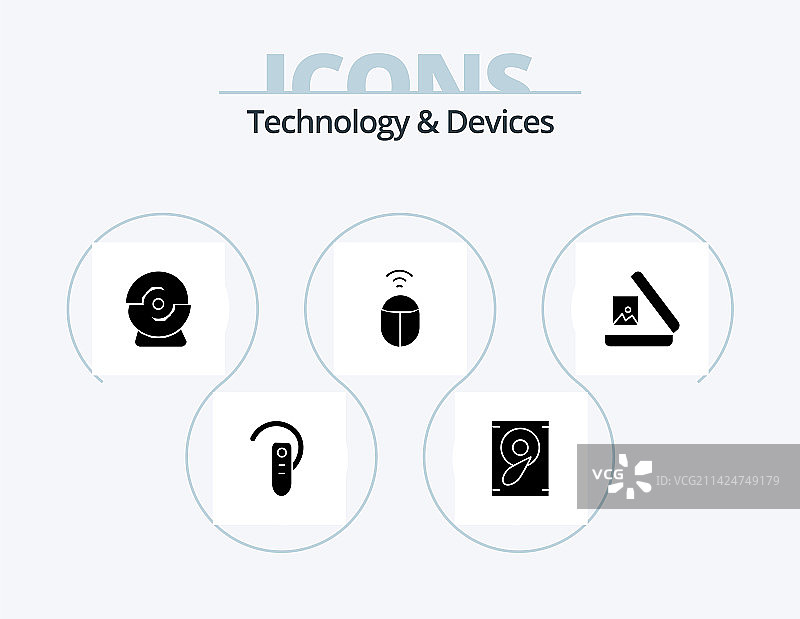 设备字形图标包5，图标设计画廊图片素材
