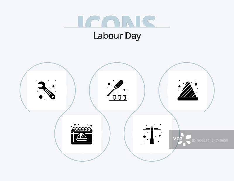 劳动节字形图标包：危险图片素材