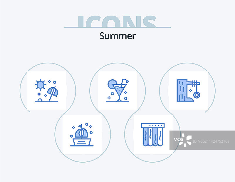 夏季蓝色图标包5：玻璃图标设计图片素材