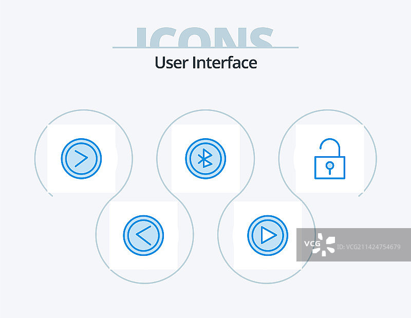 UI蓝色图标包5，用户图标设计图片素材