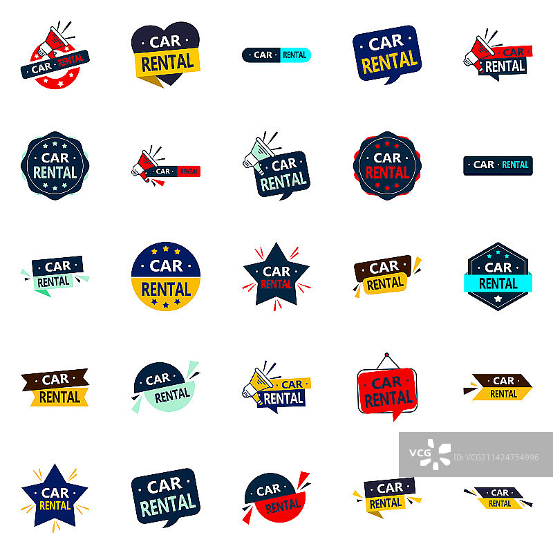 汽车租赁通用设计（25个）图片素材