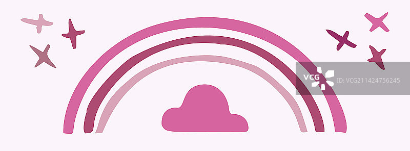 异想天开的儿童彩虹套装图片素材