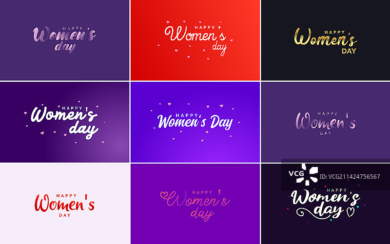 妇女节快乐贺卡模板用图片素材