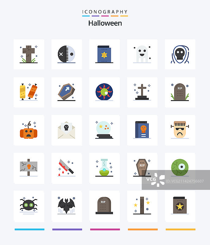 万圣节扁平图标包图片素材
