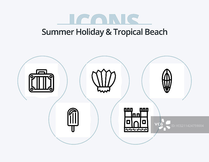 海滩线条图标包5之船设计图片素材