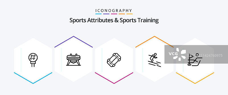 运动属性与运动训练25线图标图片素材