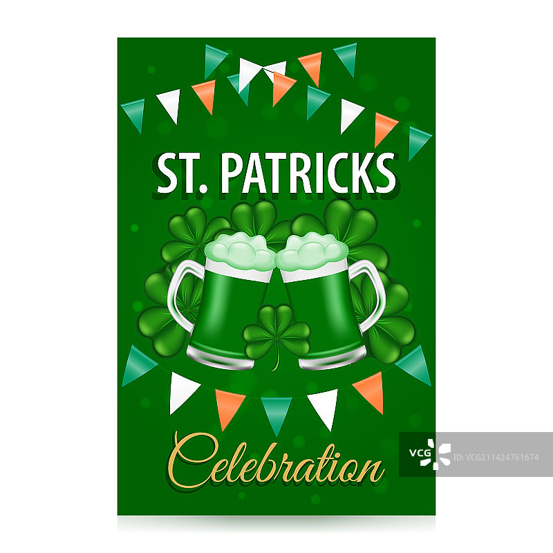 圣帕特里克节绿色啤酒庆祝活动图片素材